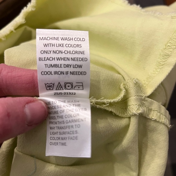 Mud Pie Lime green Button-Up Shirt/Shackett- women’s size S/M - Picture 9 of 9
